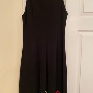 Black dress with  crew beck and grommets